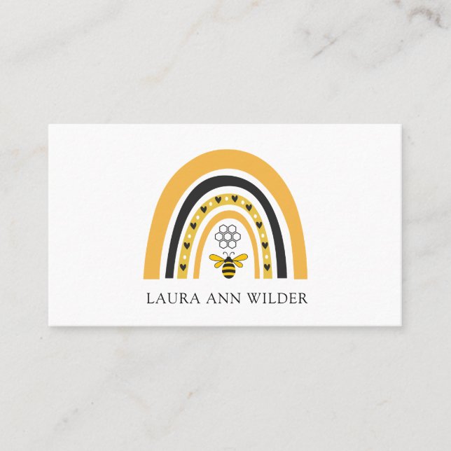 Bee Rainbow Business Card Visitenkarte (Vorderseite)