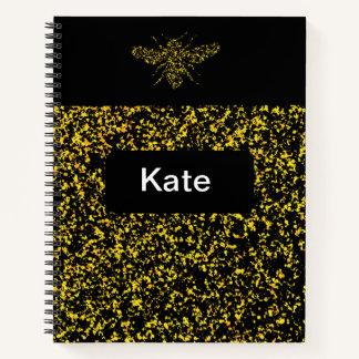 Bee Splattered Paint Notizbuch