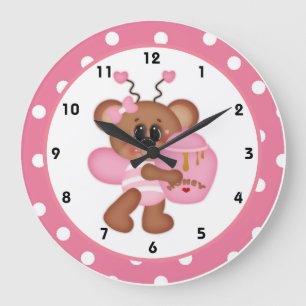 Bee Still My Heart Valentine's Day Clock d3 Große Wanduhr