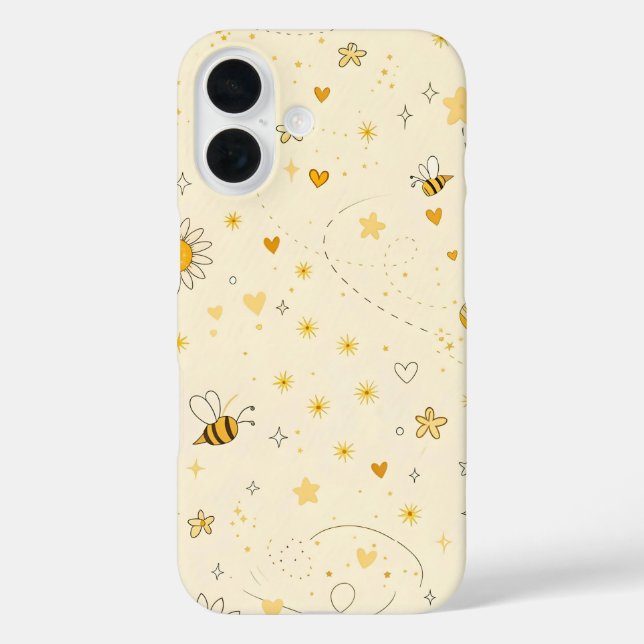 Bee-Telefon-Gehäuse iPhone 16 Hülle (Rückseite)