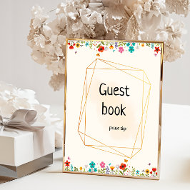 Bee Themed baby Dusche Gästebuch Poster