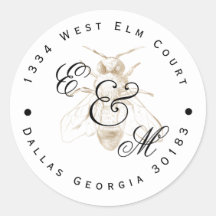 Bee Themed Rücksendeadresse