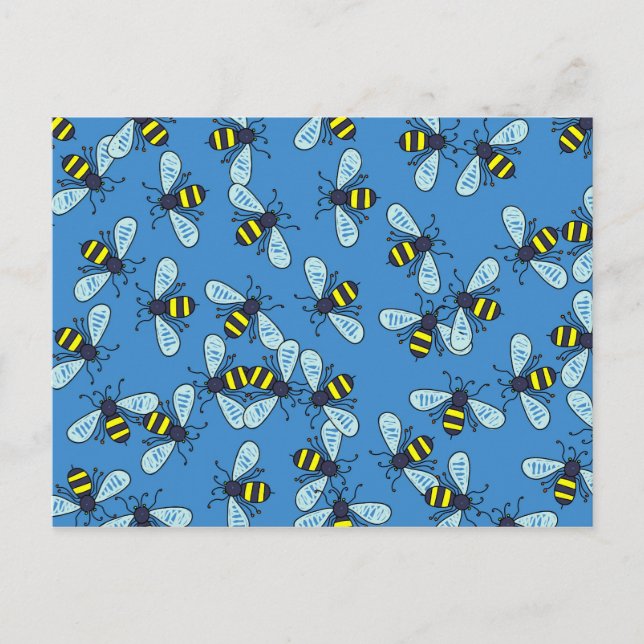 Bee Wallpaper Postkarte (Vorderseite)