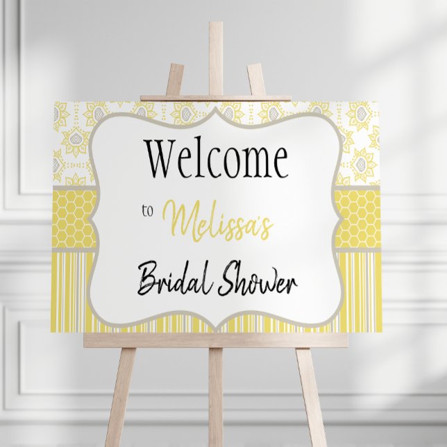 Bee Yellow and Grey Geometric Banner (Von Creator hochgeladen)