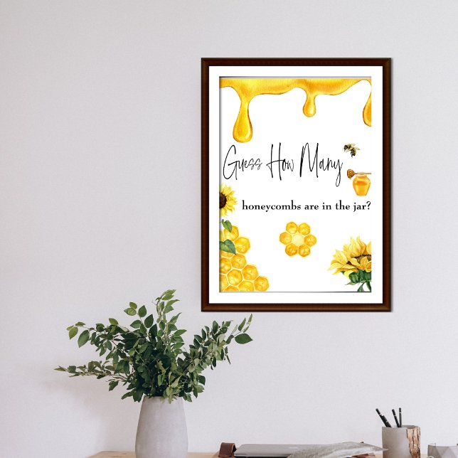 Bee Yellow Honey rät wie viele Baby Showspiele Poster (Von Creator hochgeladen)