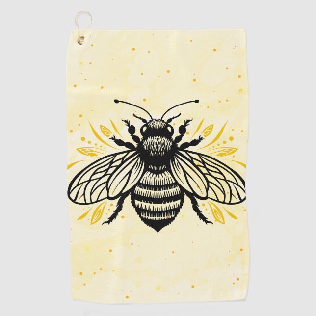 Bee-yond Beautiful Golf Towel Golfhandtuch (Vorderseite)