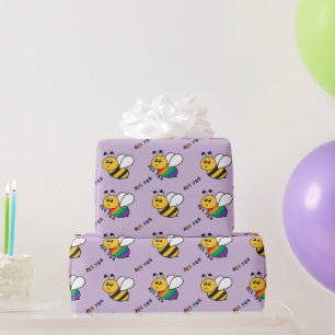 Bee You Autismus Unterstützung Bunte Neurodiversit Geschenkpapier