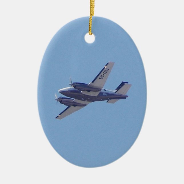 Beech B90 King Air Keramik Ornament (Vorne)