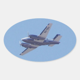 Beech B90 King Air Ovaler Aufkleber