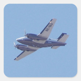 Beech B90 King Air Quadratischer Aufkleber