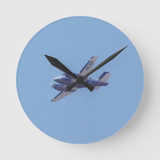 Beech B90 King Air Runde Wanduhr (Vorderseite)