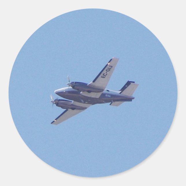 Beech B90 King Air Runder Aufkleber (Vorderseite)