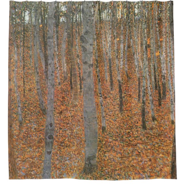 Beech Grove Gustav Klimt Duschvorhang (Vorderseite)