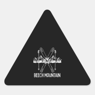 Beech Mountain North Carolina NC Retro Skifahren Dreieckiger Aufkleber