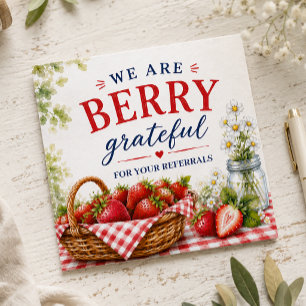 Beeeren Dankeschön Erdbeeren-Empfehlung Pop By Mitteilungskarte