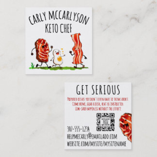 Beef Egg Bacon Keto Personal Chef Catering Company Quadratische Visitenkarte