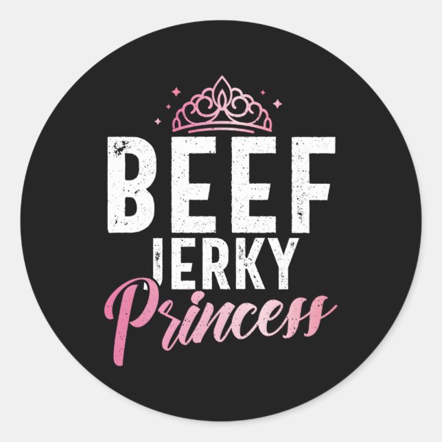 Beef Jerky Princess Runder Aufkleber (Vorderseite)
