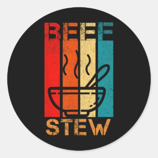 Beef Stew Lover Family Dinner Thnaksgiving Christm Runder Aufkleber