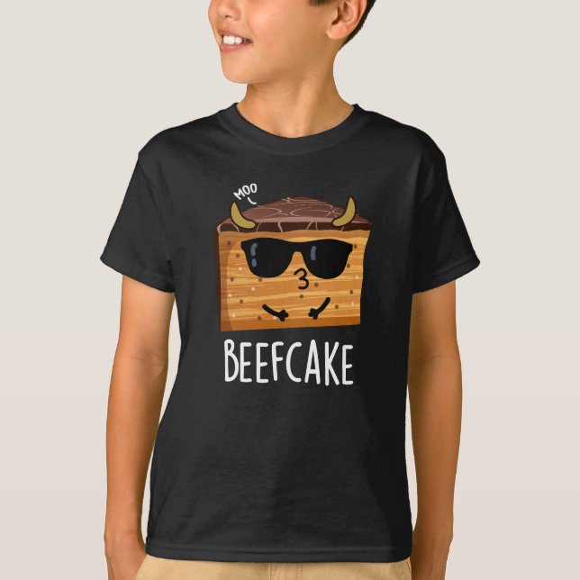 Beefcake Funny Cake Pub Dark BG T-Shirt (Vorderseite)