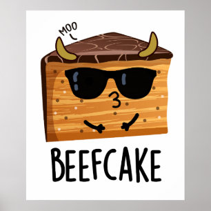 Beefcake Funny Cake Pub Poster
