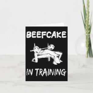 Beefcake in Training Gym Muscle Funny Bodybuilding Karte