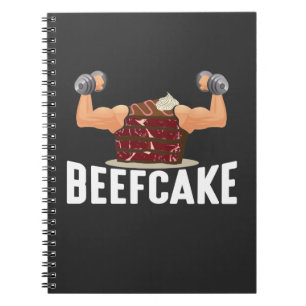 Beefcake Muscle Cake Bodybuilder Weichteiler Pu Notizblock
