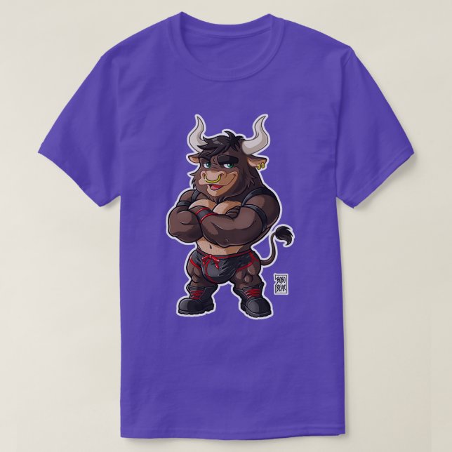 BEEFY BULL RED DETAILS BEARZOO SERIEN T-Shirt (Design vorne)