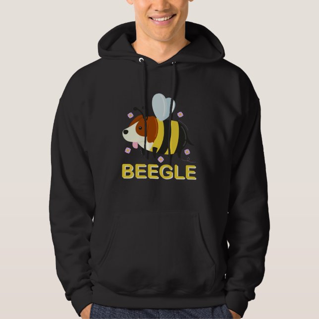 Beegle Beagle Bee  Dog Pun Cute Hoodie (Vorderseite)