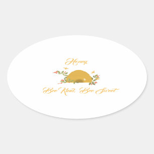 Beehive Honey Labels Ovaler Aufkleber