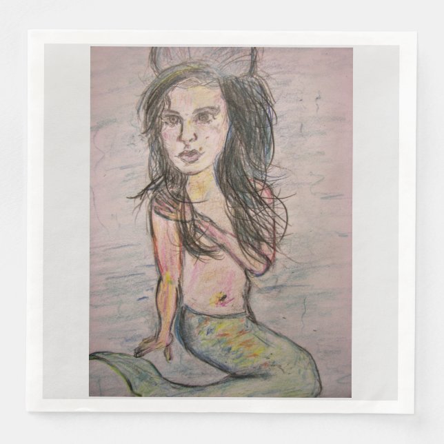 Beehive Mermaid Serviette (Vorderseite)