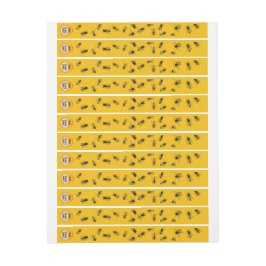 Beehive Tamper-proof Yellow Gold Honey Jar Labels