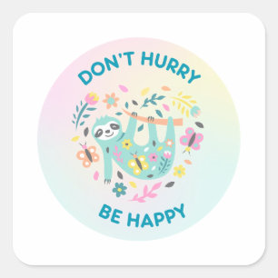 Beeil dich nicht, auf dem Pun Square Sticker zu se
