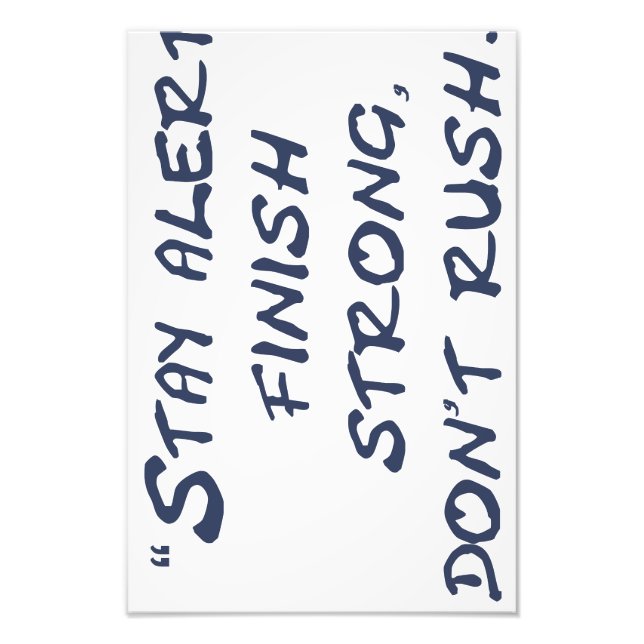 Beeile dich nicht Poster (Vorne)