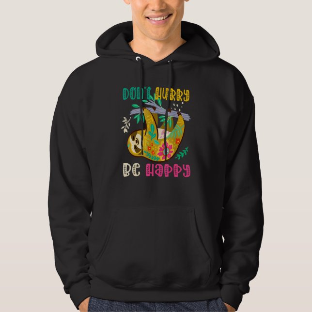 Beeilen Sie sich, um das Fliegen des Sloth Wander- Hoodie (Vorderseite)