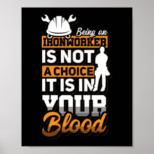 Beein Ironworker Construction Welder Gift Idee Poster