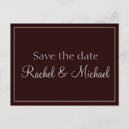Beeindruckend Lila und grau Save the Date Ankündigungspostkarte