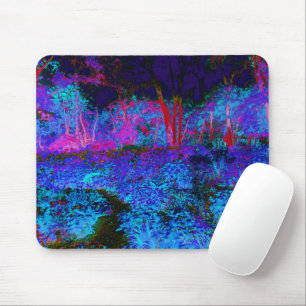 Beeindruckende Landschaft von Dunkelblau und Rotem Mousepad