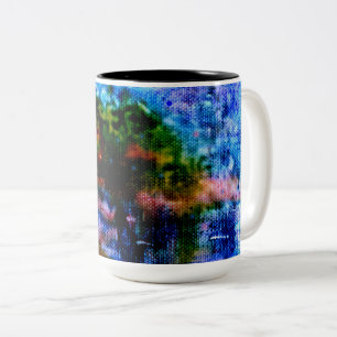 Beeindruckende Landschaftsmalerei Zweifarbige Tasse