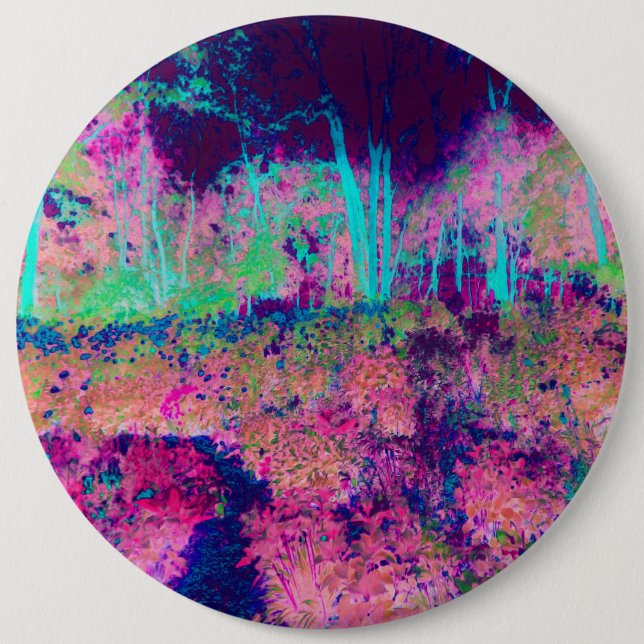 Beeindruckende Lila und heiß rosa Landschaft Button (Vorderseite)