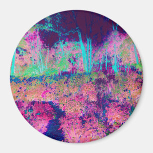 Beeindruckende Lila und heiß rosa Landschaft Magnet