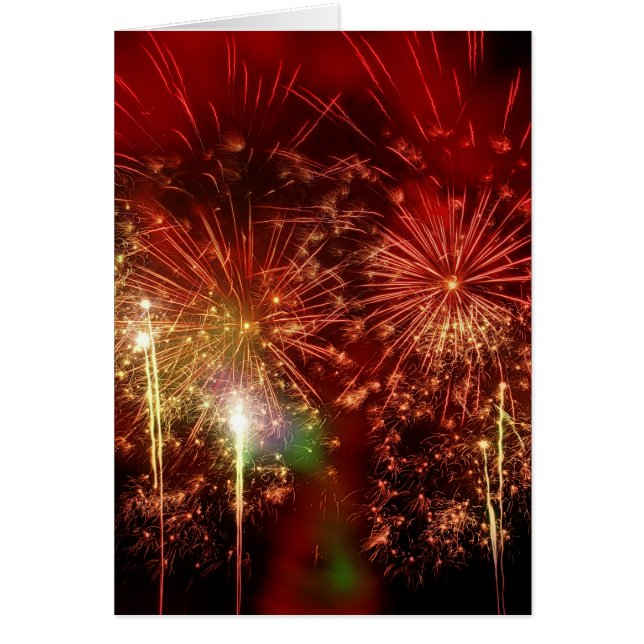 Beeindruckende rote Feuerwerke (Vorne)