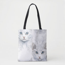 BEEINDRUCKENDE WEISSE KATZEN MIT BLAUEN AUGEN TASCHE