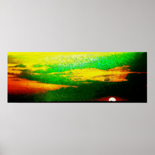 Beeindruckender Sonnenuntergang vom Sea Poster
