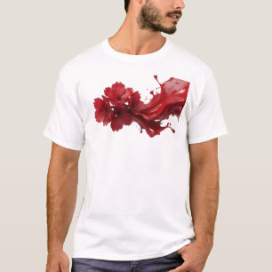 Beeindruckendes ABSTRACTES BLUMEN-Design T-Shirt