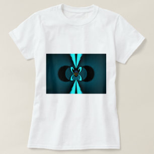 Beeindruckendes, hochmodernes cyanes und schwarzes T-Shirt