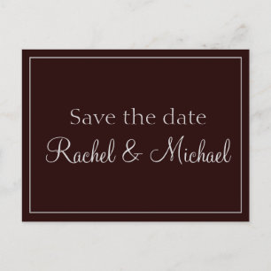 Beeindruckendes Lila und Grau Save-the-Date Ankündigungspostkarte