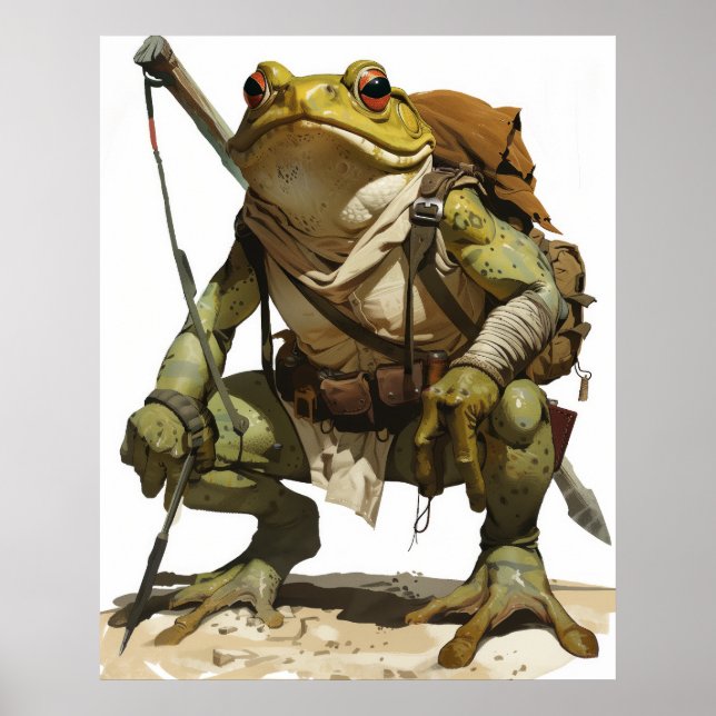 Beeindruckendes Strong Wide Frog Gaucho Poster (Vorne)