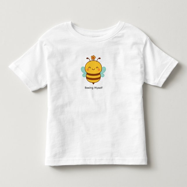 Beeing Myself Bee – Cute Toddler Girl T-Shirt (Vorderseite)