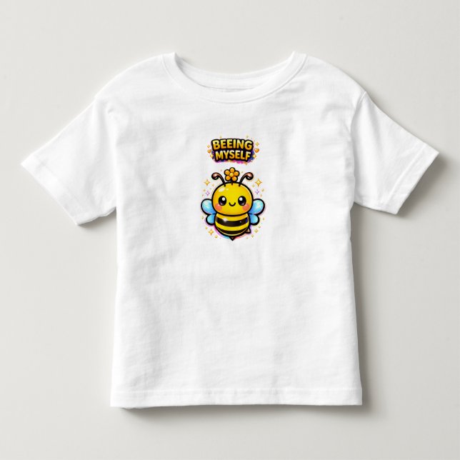 Beeing Myself Bee – Cute Toddler Girl T-Shirt (Vorderseite)