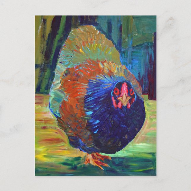 Beeinonist chicken art postkarte (Vorderseite)